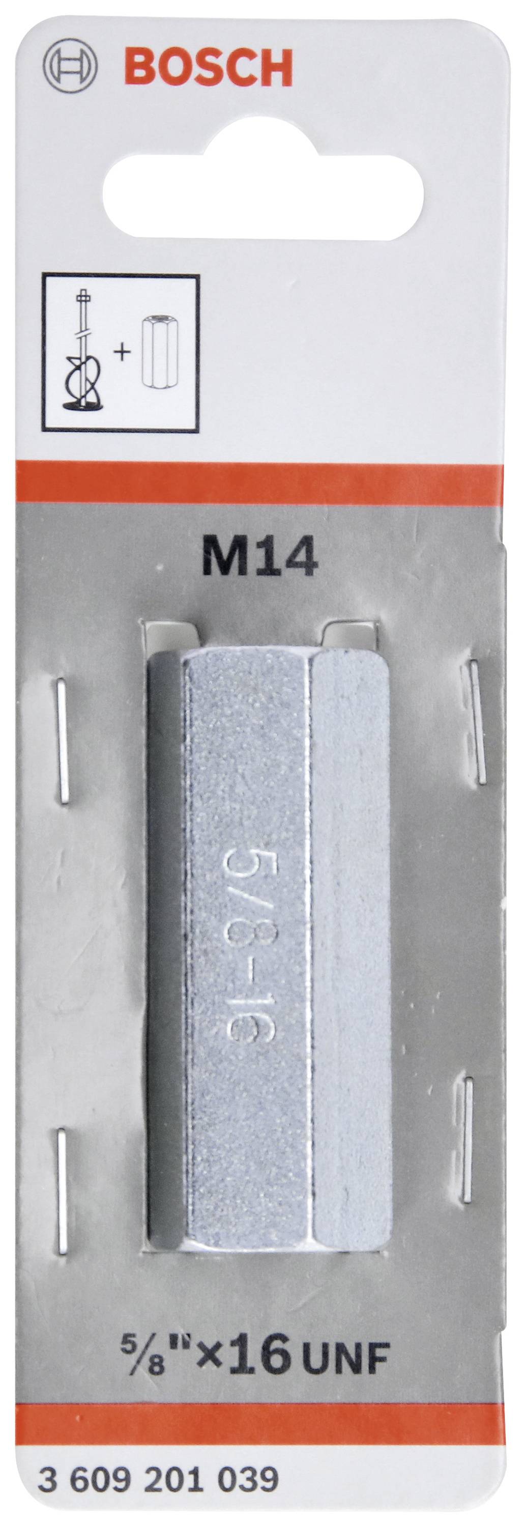 Verpackung eines Bosch-Produkts mit einem M14 Adapter für 5/8