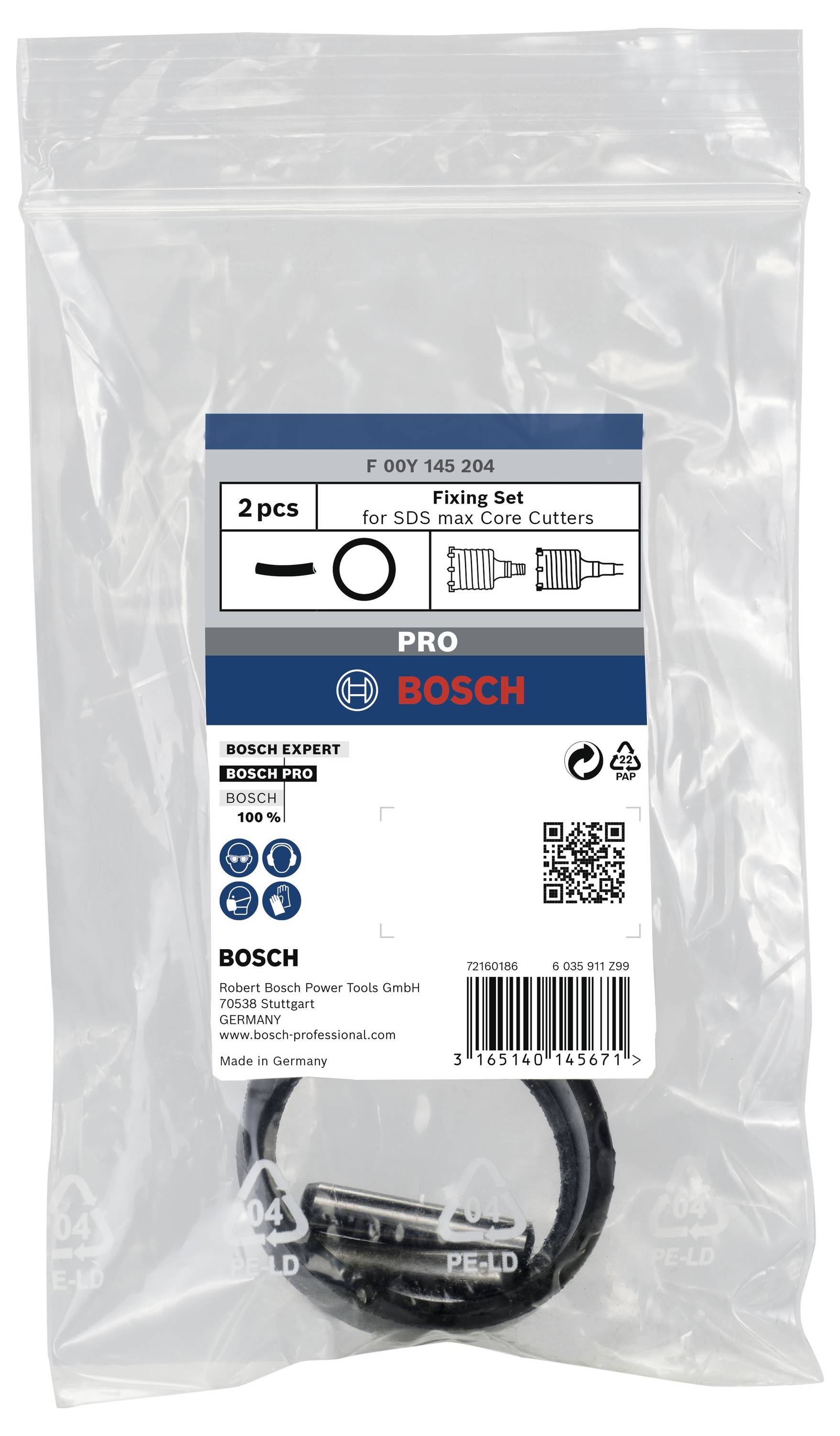 Bosch Accessories F00Y145204 Befestigungszubehör-Set für SDS max-Hohlbohrkronen