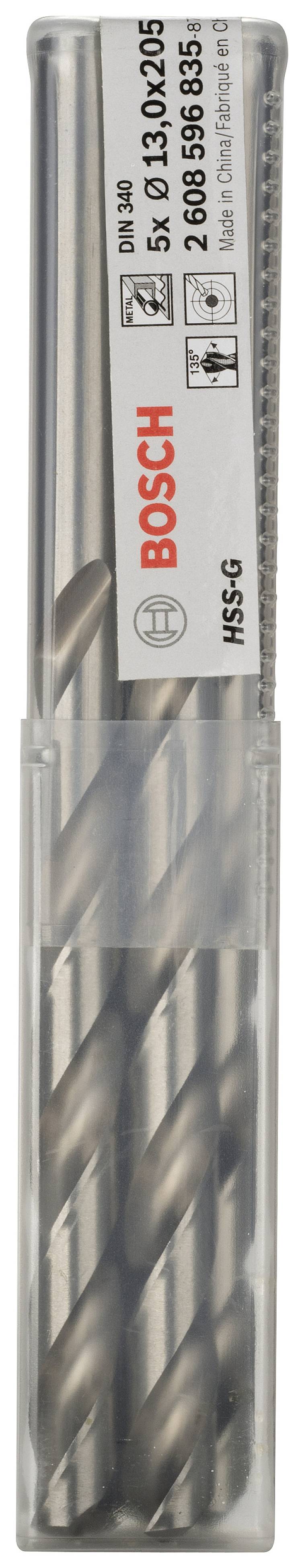 Bosch Accessories 2608596835 HSS Spiralbohrer 5teilig Gesamtlänge 205mm 5St.