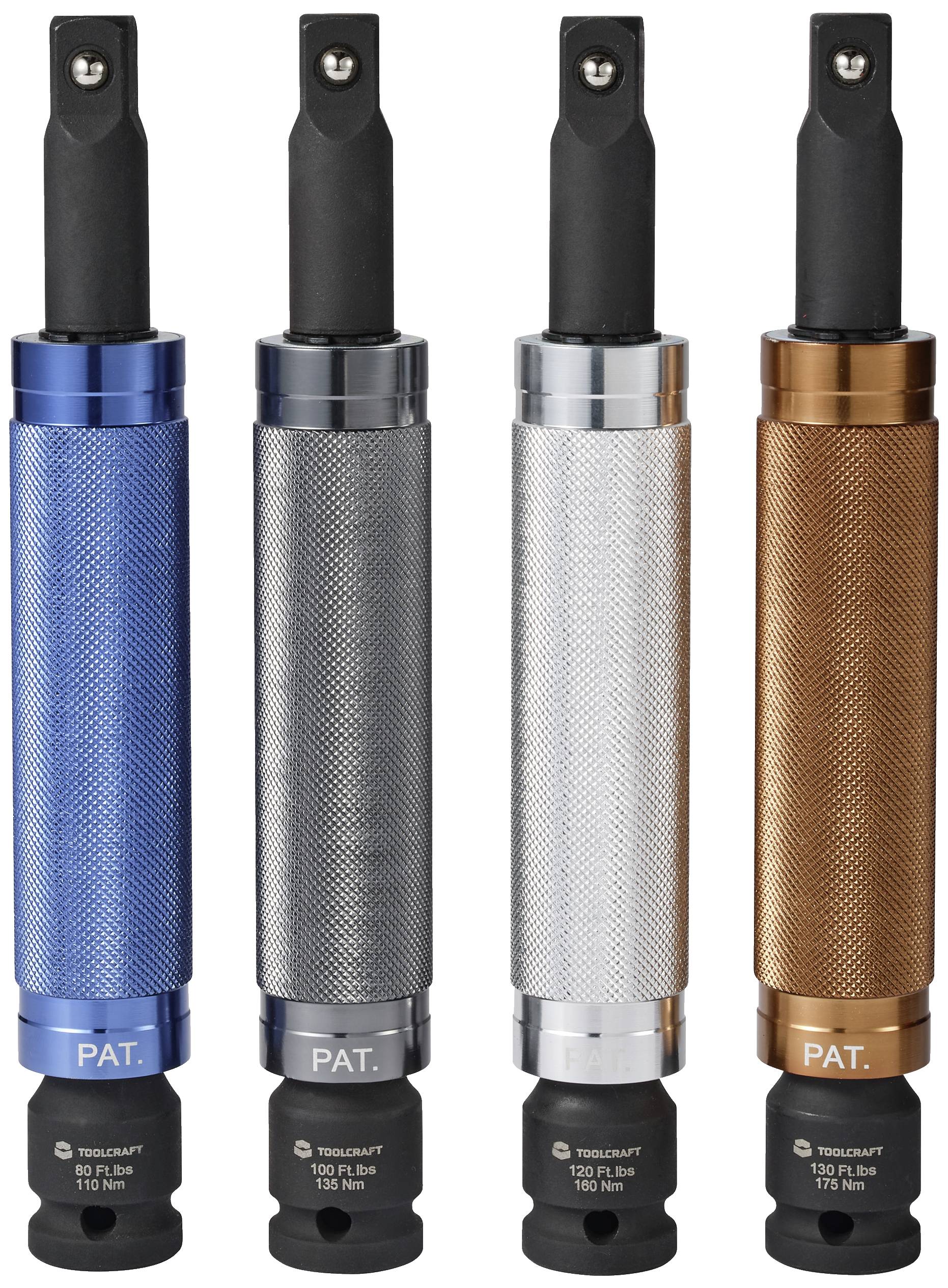 TOOLCRAFT TO-7873779 Drehmomentverlängerungs-Set für Aufsteckwerkzeuge 1/2" (12.5 mm) 110 - 175 Nm