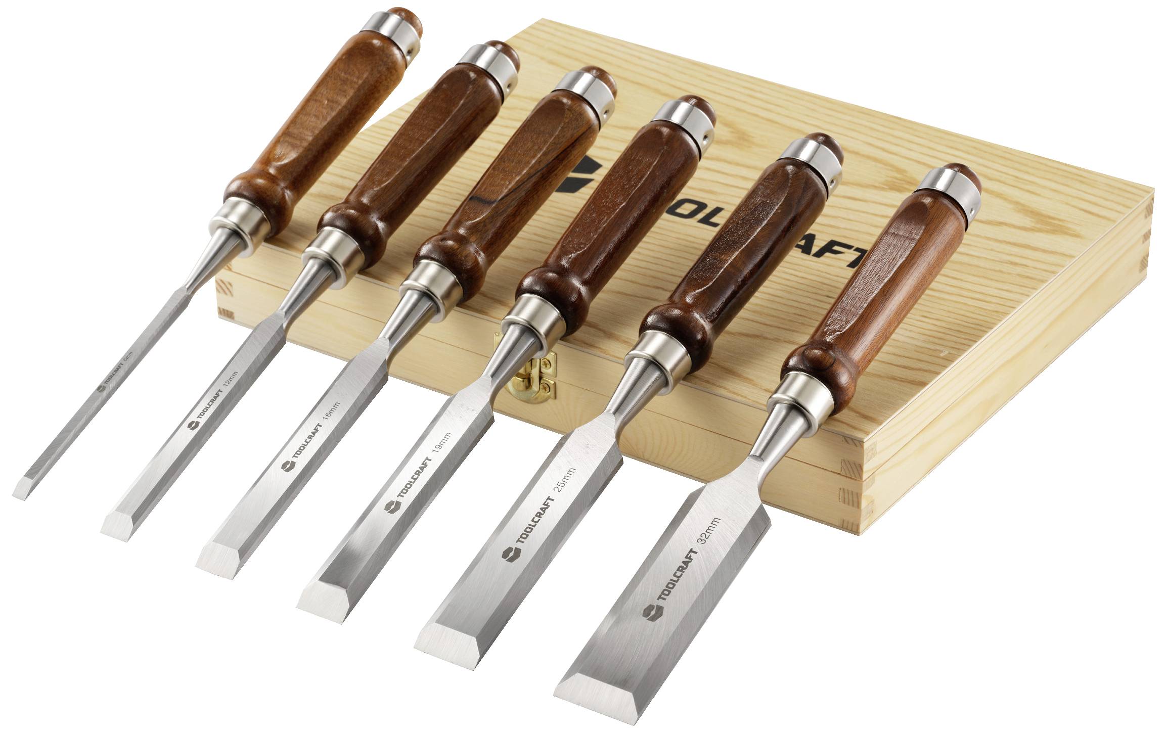 TOOLCRAFT TO-7873785 Holzmeißel, 6-tlg. Set