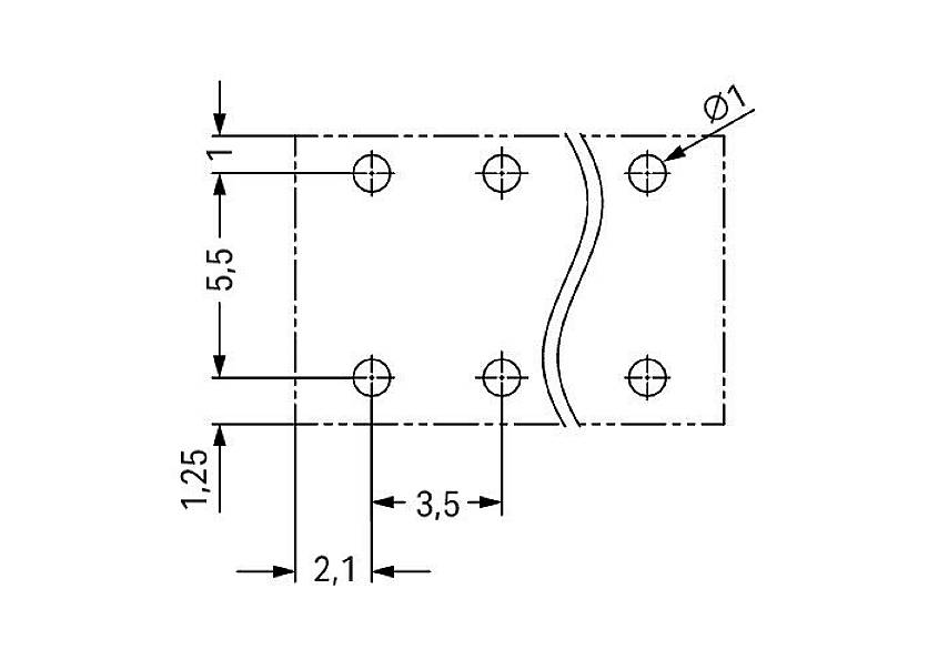 WAGO 2086-1103/300-000 Printklemme 1.50mm² Polzahl 3 Schwarz 288St.