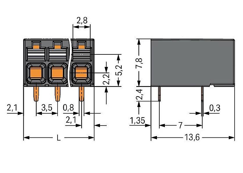 WAGO 2086-1211 Printklemme 1.50mm² Polzahl 11 Schwarz 84St.