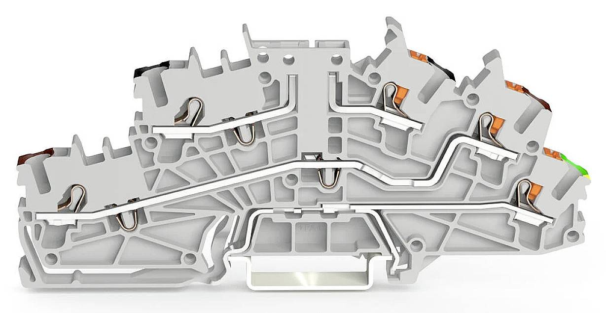 WAGO 2203-6543 Installationsklemme Käfigzugfederanschluss Grau 50St.