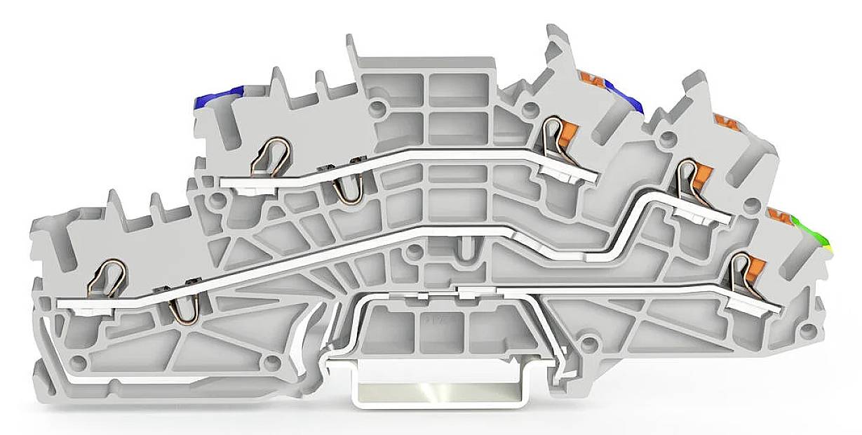 WAGO 2203-6546 Installationsklemme Käfigzugfederanschluss Grau 50St.