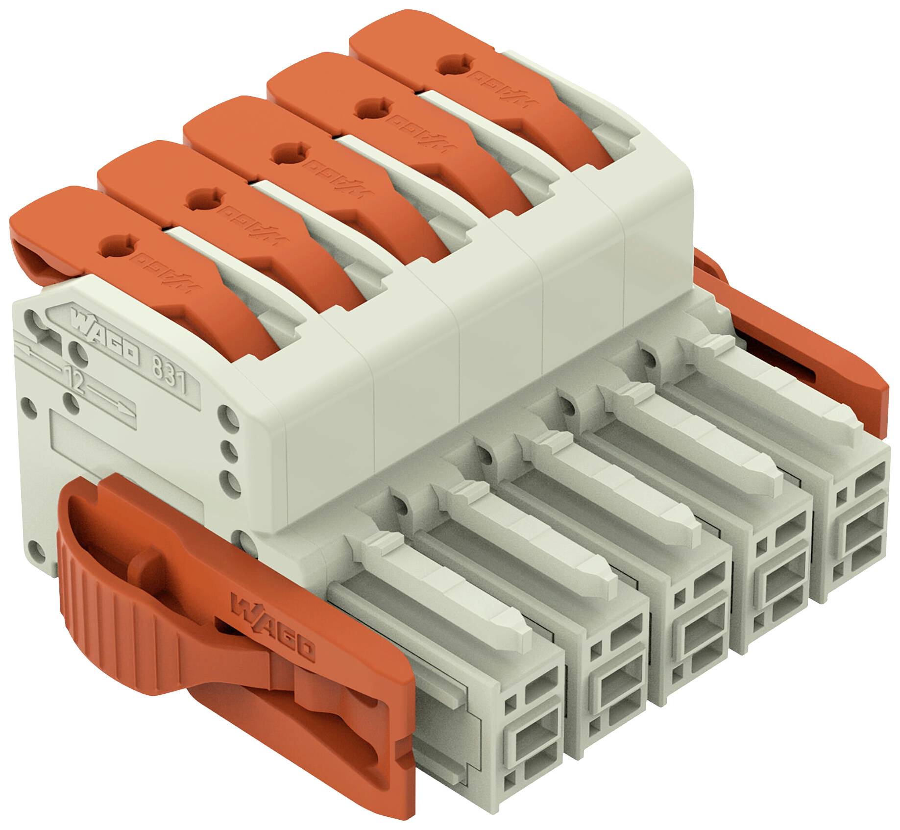 WAGO Buchsengehäuse-Kabel Rastermaß: 7.62 mm 831-1105/038-000 12 St.