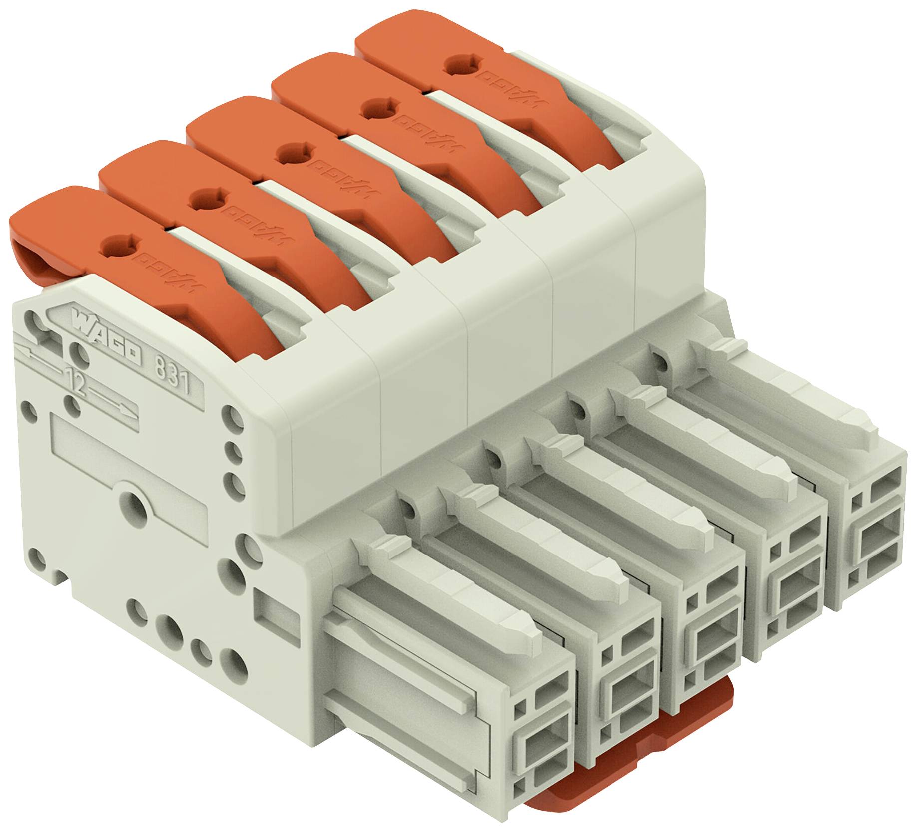 WAGO Buchsengehäuse-Kabel Rastermaß: 7.62 mm 831-1105/322-000 12 St.