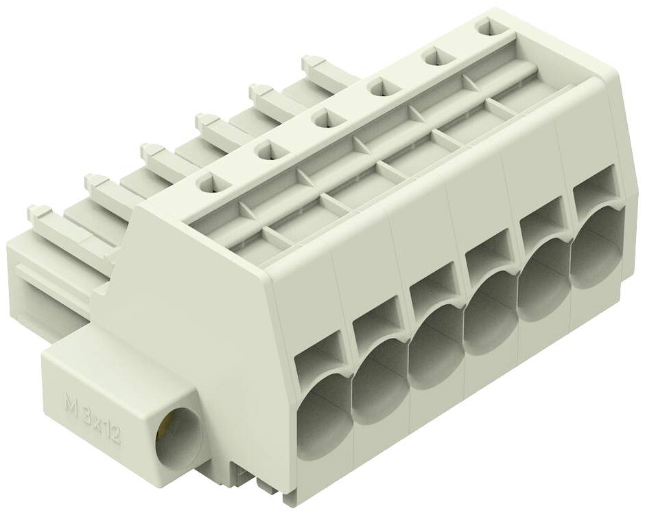 WAGO Buchsengehäuse-Kabel Rastermaß: 7.62 mm 831-3106/107-000 12 St.