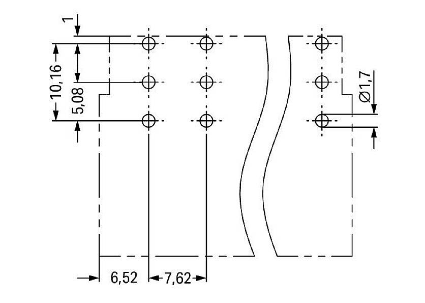 WAGO Stiftleiste (Standard) Polzahl Gesamt 6 Rastermaß: 7.62mm 831-3646 24St.