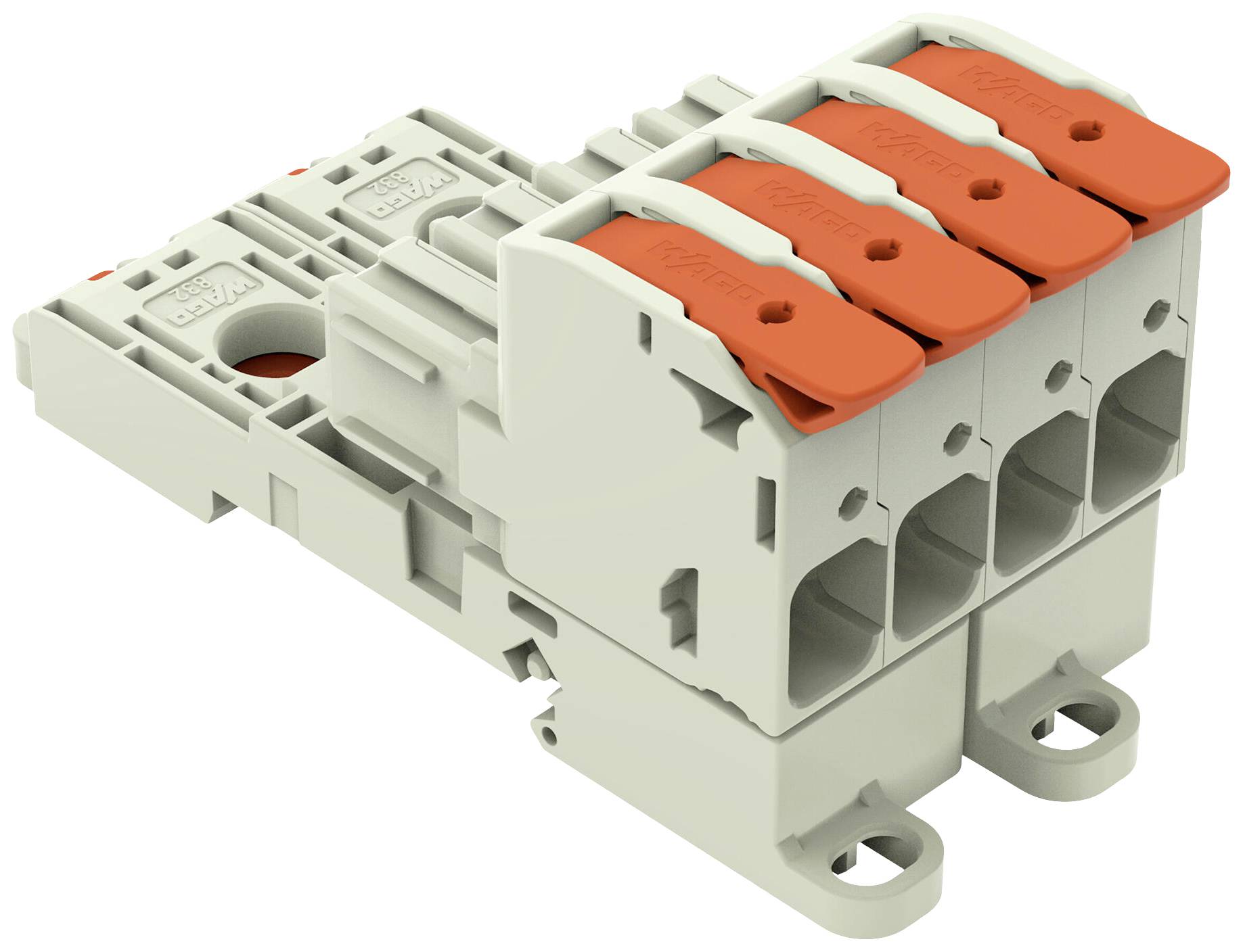 WAGO Buchsengehäuse-Kabel Rastermaß: 10.16 mm 832-1104/306-000 5 St.