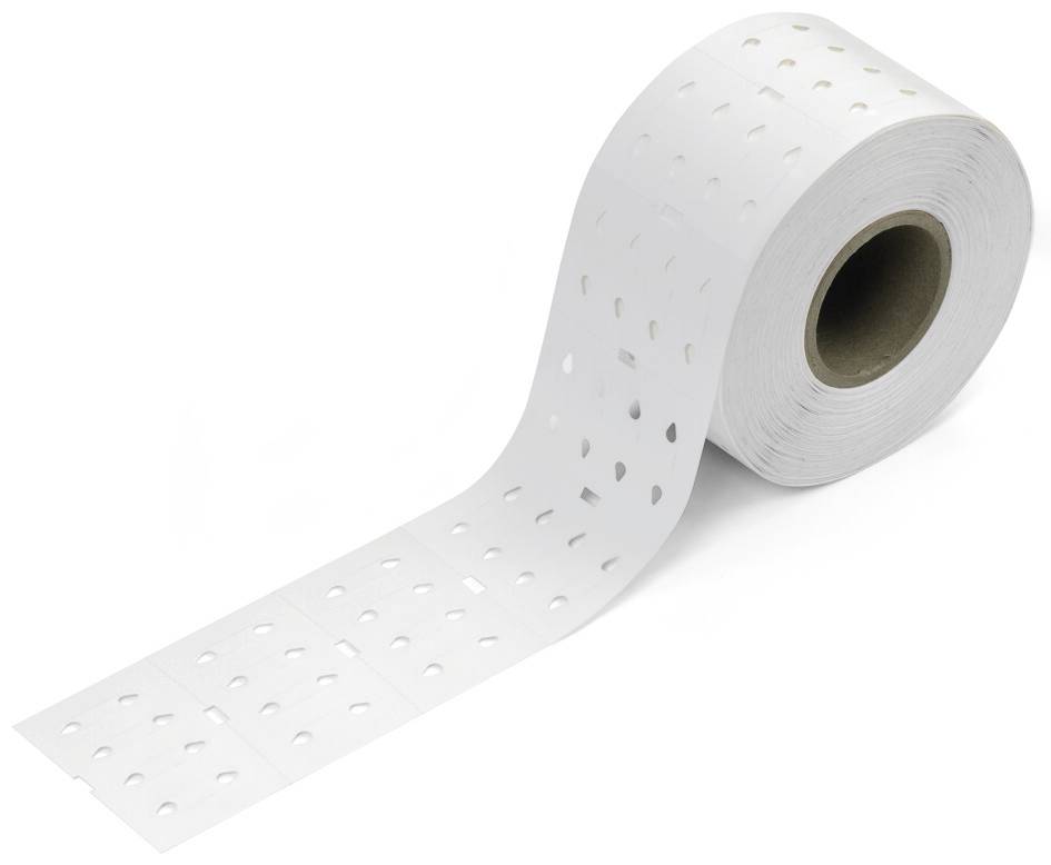 Eine Rolle weißes Toilettenpapier mit versetzter Prägung, die nach links vorne abrollt, auf einem weißen Hintergrund.