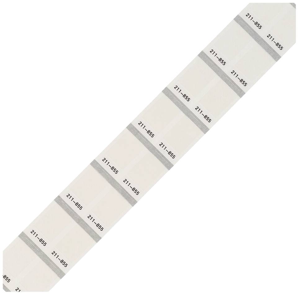 WAGO 211-855 Etikett für Thermotransferbedruckung 18 x 9mm Farbe Beschriftungsfeld: Weiß Anzahl Etiketten: 1000