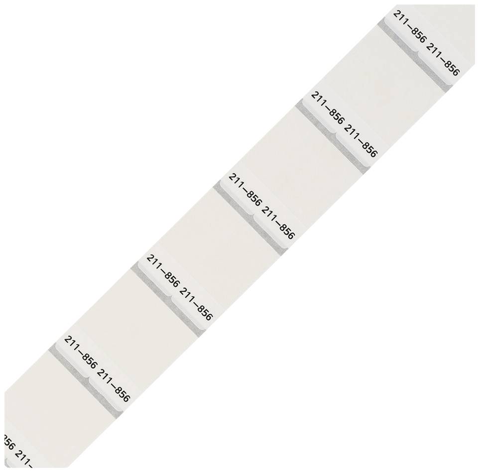 WAGO 211-856 Etikett für Thermotransferbedruckung 22 x 15mm Farbe Beschriftungsfeld: Weiß Anzahl Etiketten: 1000
