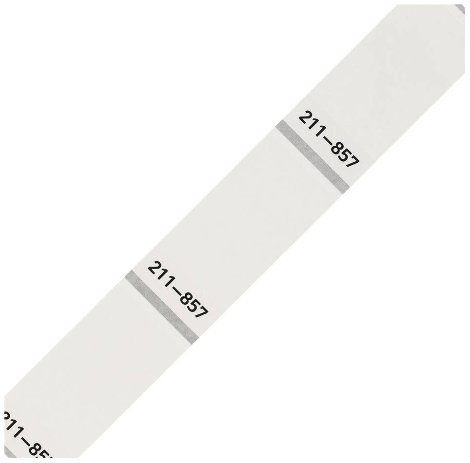 WAGO 211-857 Etikett für Thermotransferbedruckung 44 x 18mm Farbe Beschriftungsfeld: Weiß Anzahl Etiketten: 500
