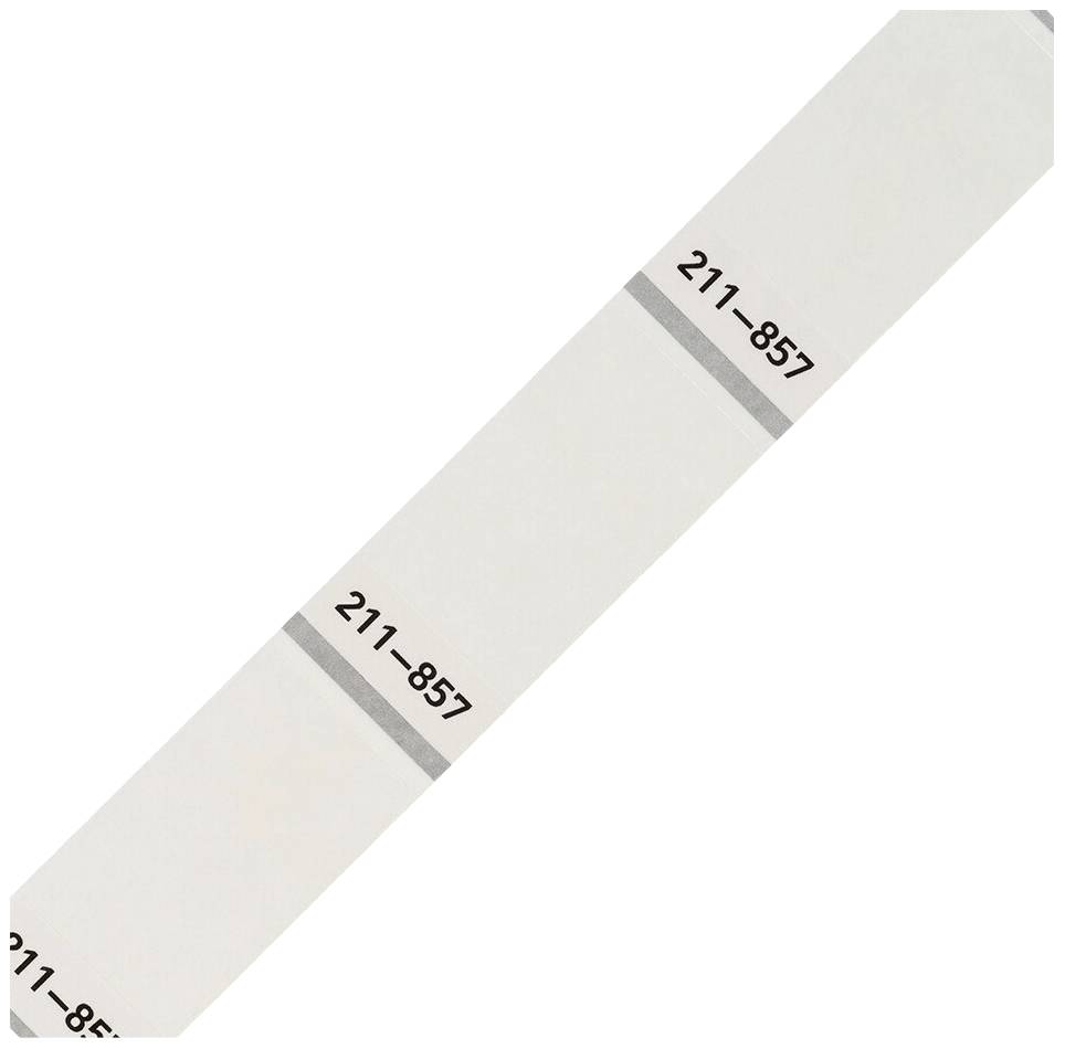 WAGO 211-857 Etikett für Thermotransferbedruckung 44 x 18mm Farbe Beschriftungsfeld: Weiß Anzahl Etiketten: 500