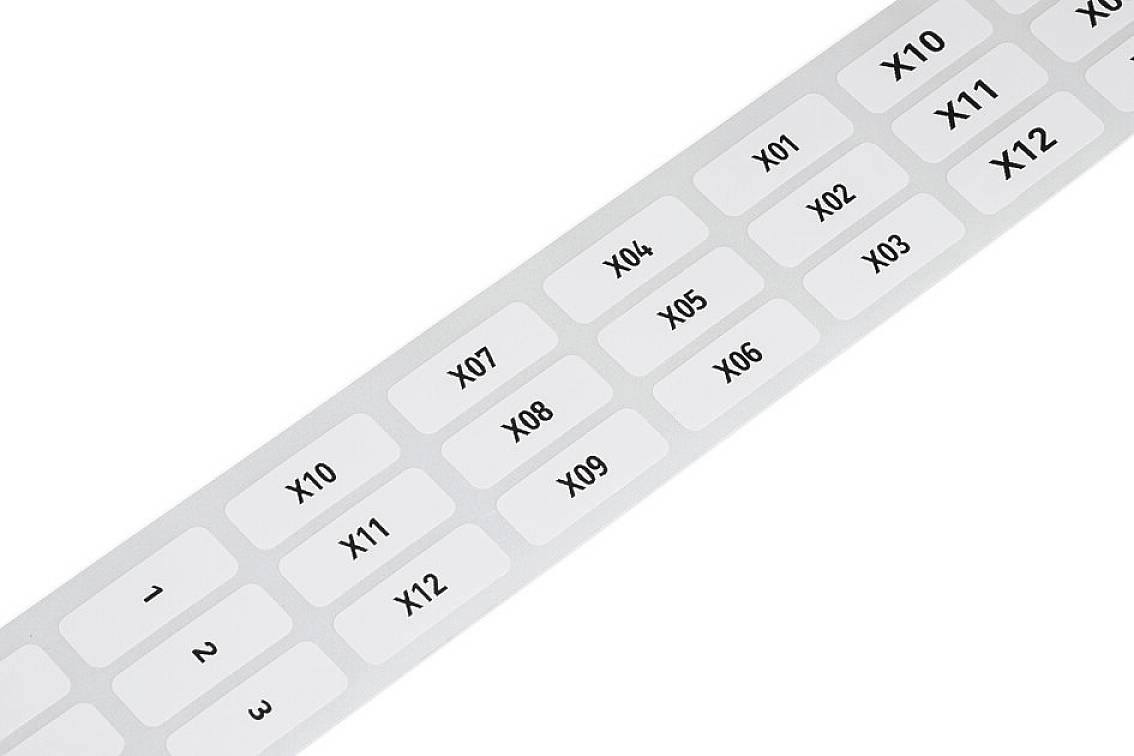 WAGO 210-808 Etikett für Thermotransferbedruckung 25 x 9.5mm Farbe Beschriftungsfeld: Weiß Anzahl Etiketten: 1500