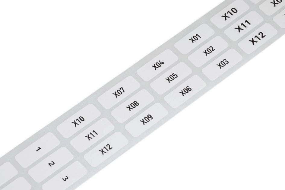 WAGO 210-808 Etikett für Thermotransferbedruckung 25 x 9.5mm Farbe Beschriftungsfeld: Weiß Anzahl Etiketten: 1500