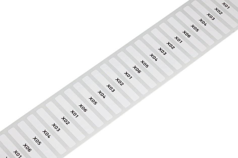 WAGO 210-810 Etikett für Thermotransferbedruckung 35 x 5mm Farbe Beschriftungsfeld: Weiß Anzahl Etiketten: 1500