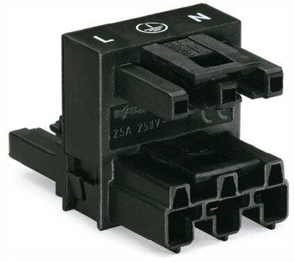 WAGO 770-633 Steckverbinder WINSTA MIDI H-Verteiler Gesamtpolzahl: 3 25A Schwarz 50St.