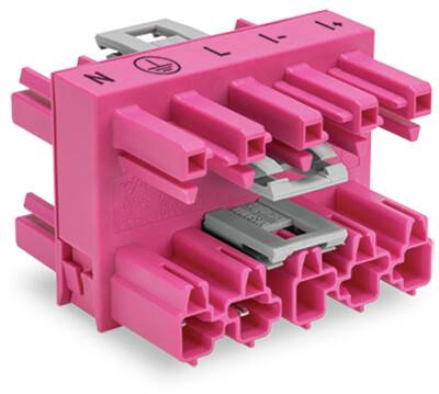 WAGO 770-1746/080-000 Steckverbinder WINSTA MIDI Stecker, gerade Gesamtpolzahl: 5 25A Pink 25St.