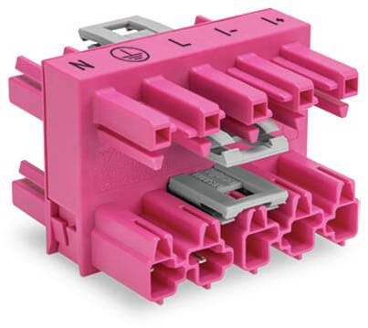 WAGO 770-1746/080-000 Steckverbinder WINSTA MIDI Stecker, gerade Gesamtpolzahl: 5 25A Pink 25St.
