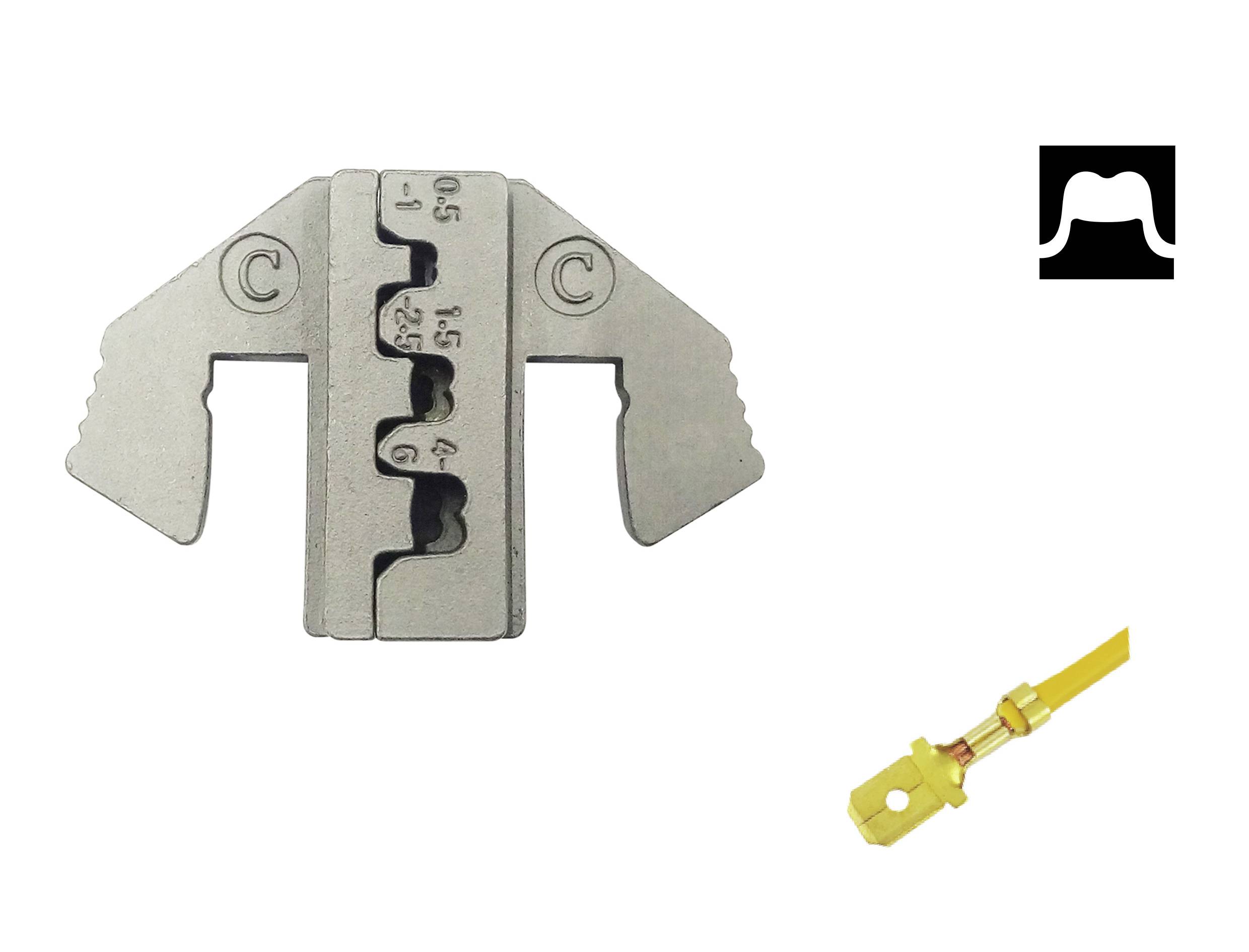 TOOLCRAFT PLE-0C TO-7875681 Crimpstempel Flachstecker 0.5 bis 6mm² Passend für Marke (Zangen) TOOLCRAFT PZ-500