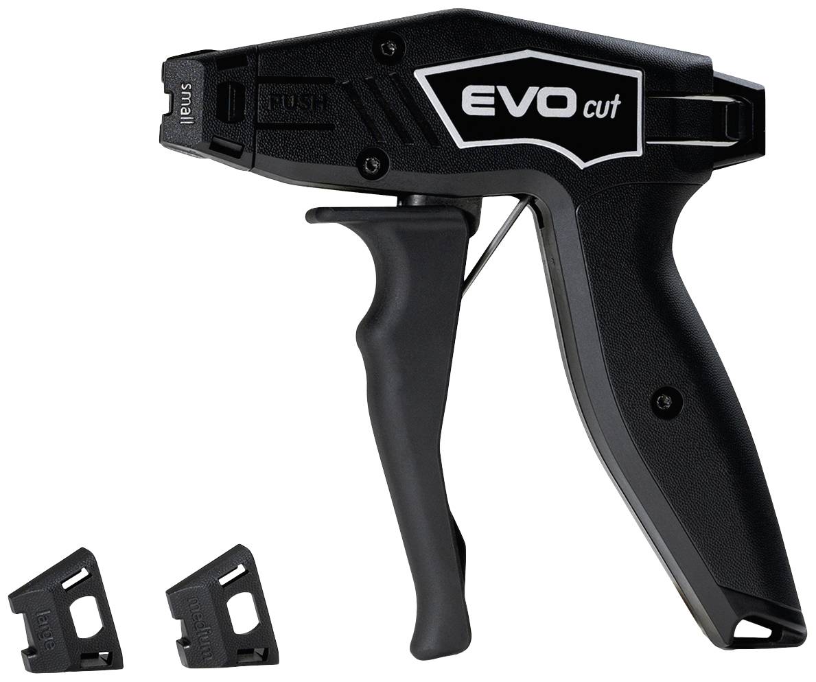 HellermannTyton EVOcut-PL-BK Schneidwerkzeug für Kunststoffkabelbinder Schwarz