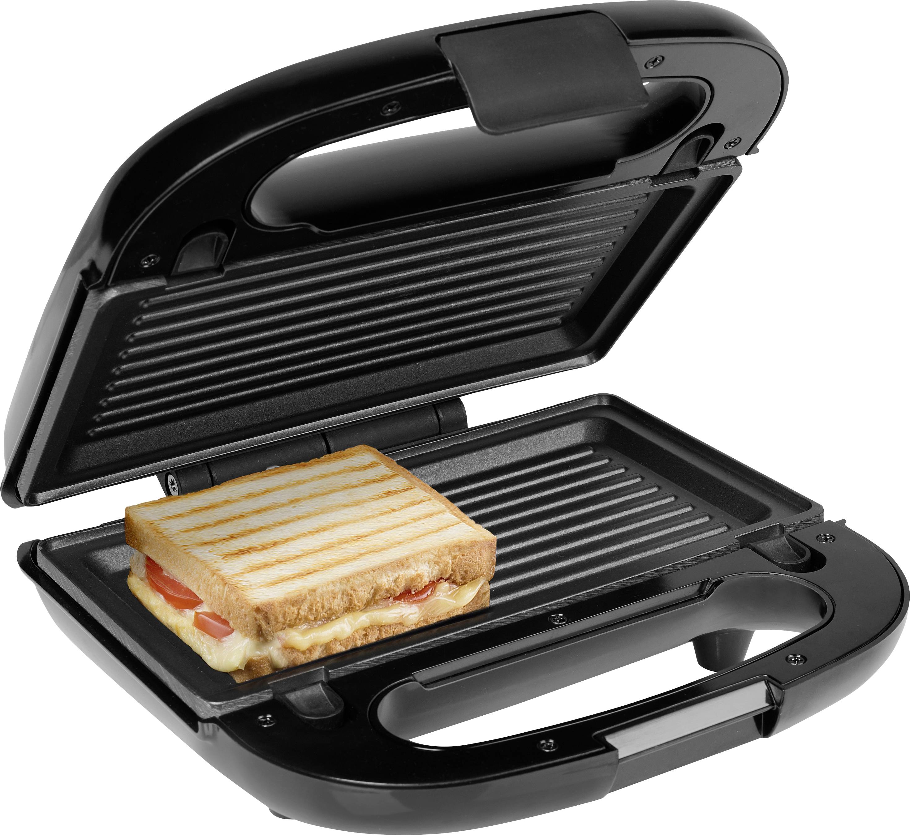 Tristar SA-3071 Sandwichmaker Antihaftbeschichtung, Kontrollleuchte, klappbar Schwarz
