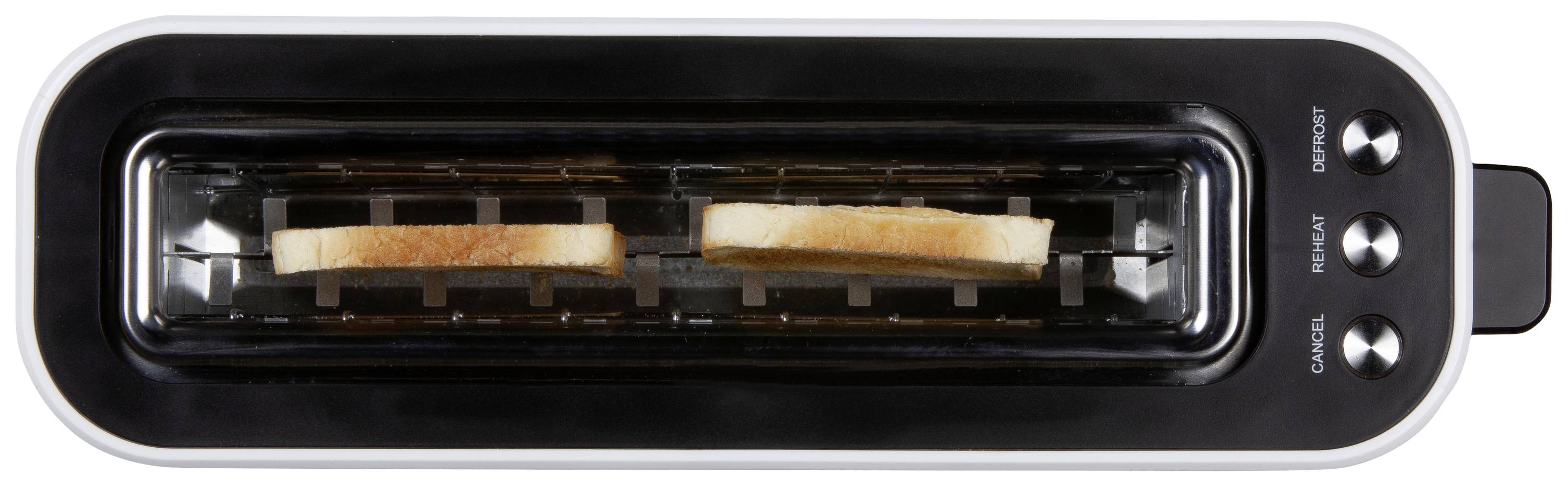 DOMO DO962T Toaster stufenloser Temperaturregler, Cool-Touch-Gehäuse Weiß