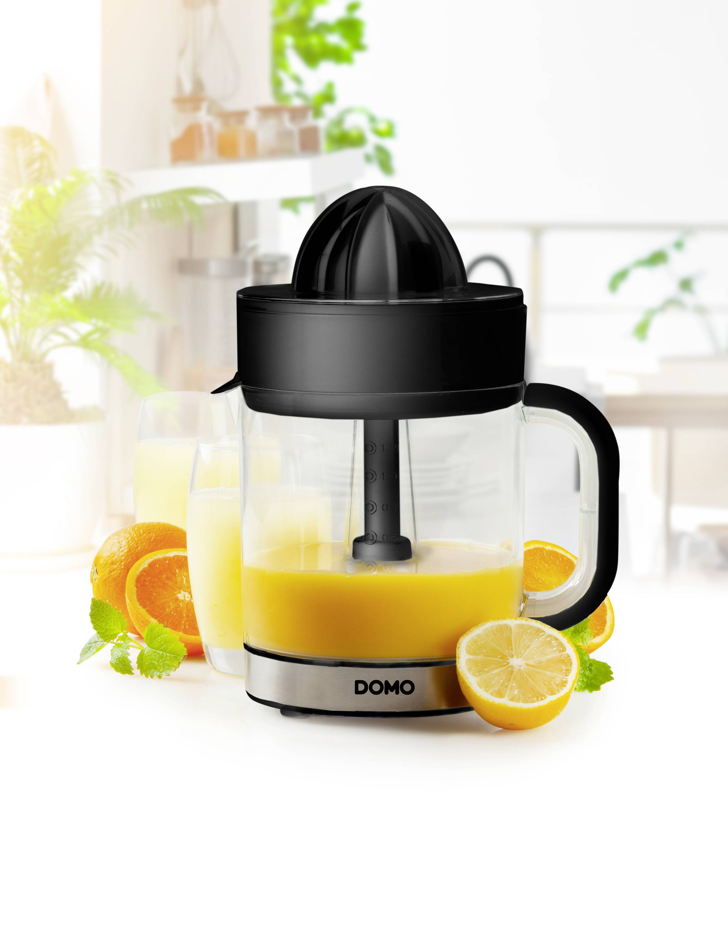 DOMO Zitruspresse DO9235J 40W Schwarz, Silber