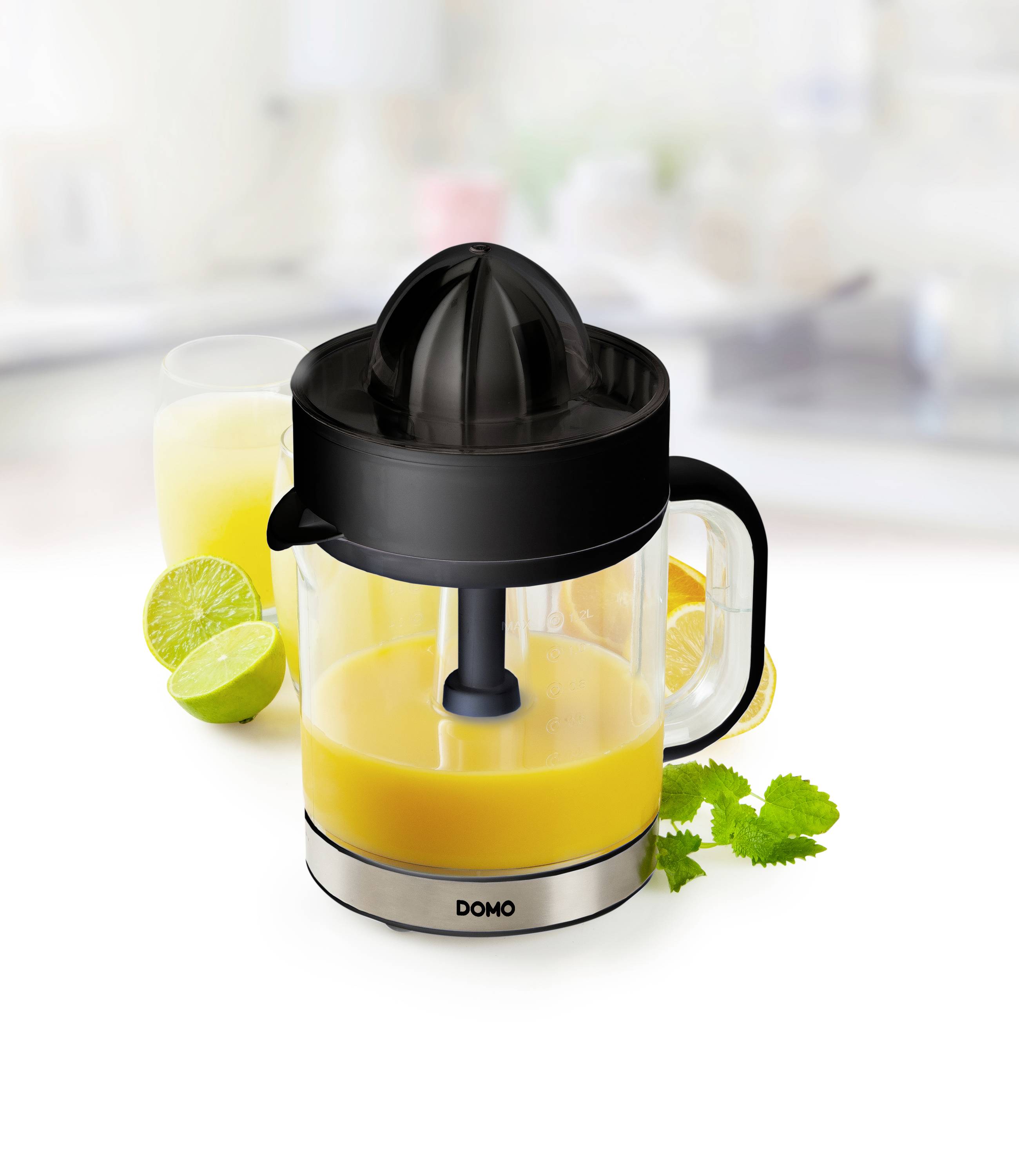 DOMO Zitruspresse DO9235J 40W Schwarz, Silber