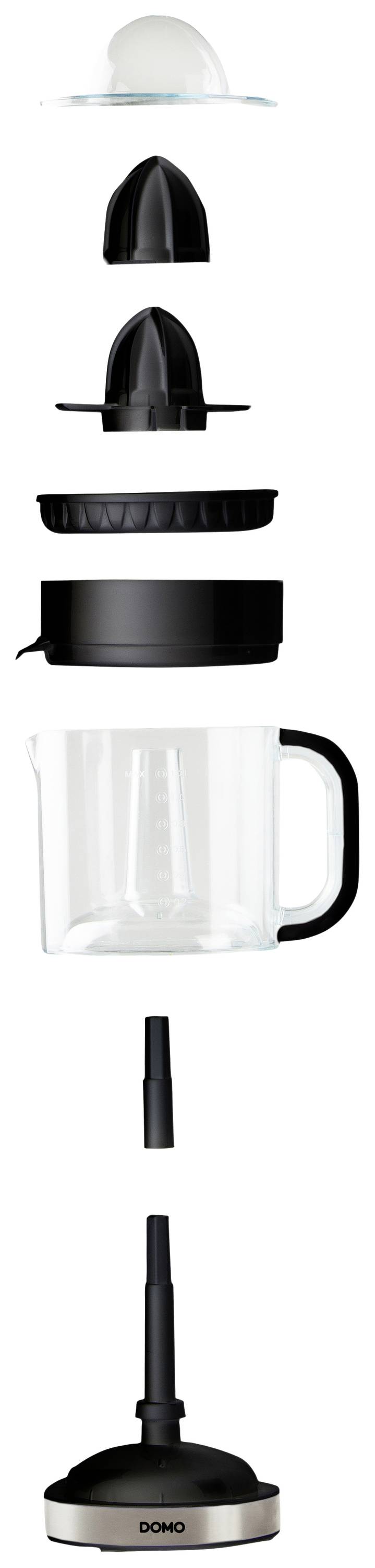 DOMO Zitruspresse DO9235J 40W Schwarz, Silber