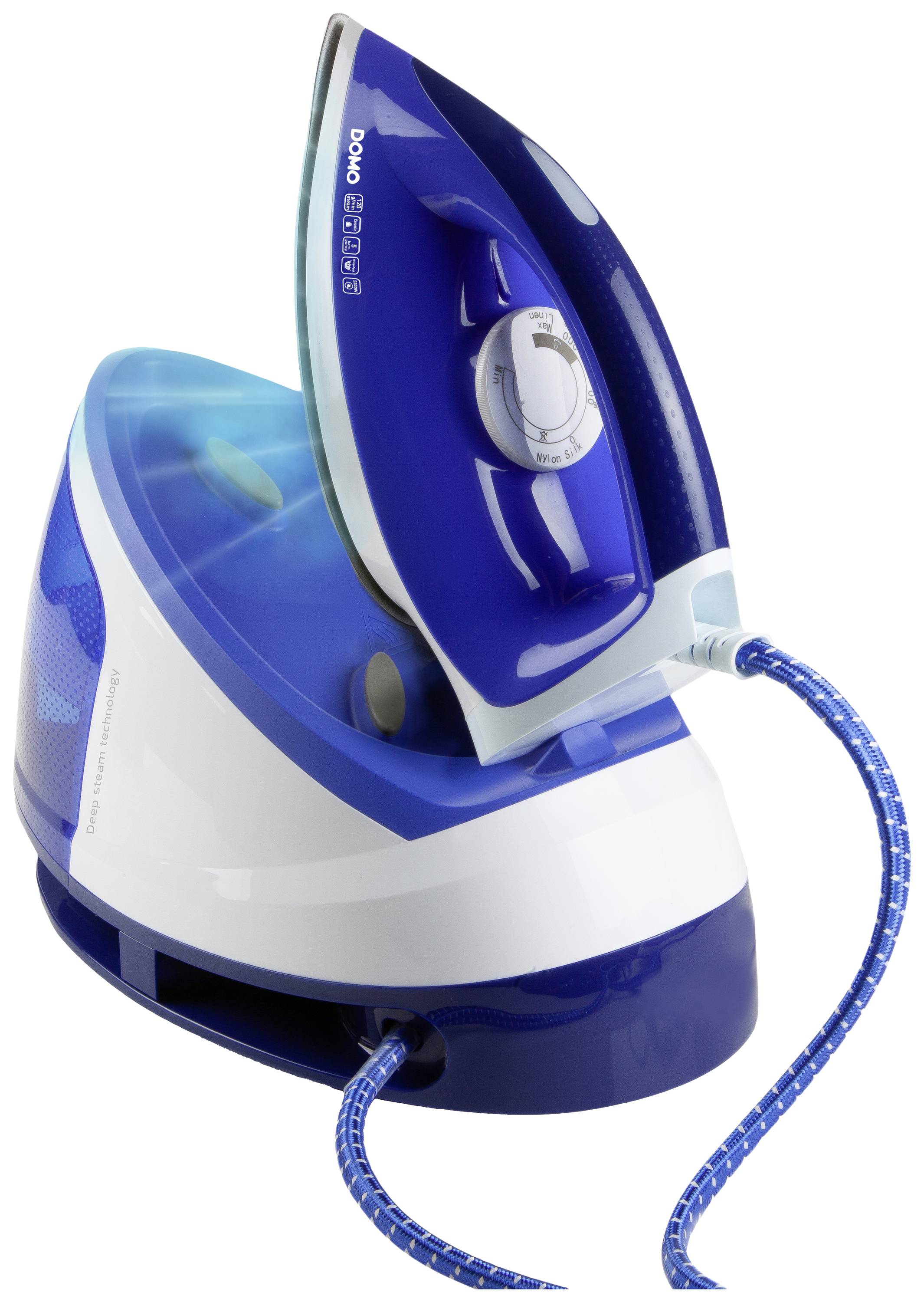 DOMO DO1069S Dampfbügeleisen Blau-Weiß 2200W