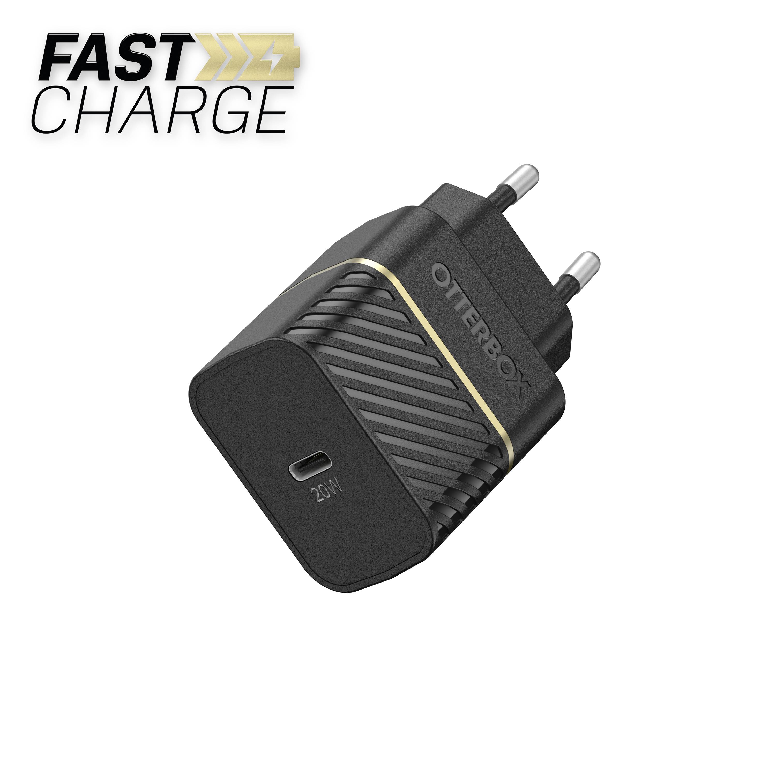 Otterbox Fast Charge Wall Charger (Pro Pack) USB Ladegerät 20W 1x USB-C® USB PD Schwarz Schnellladegerät