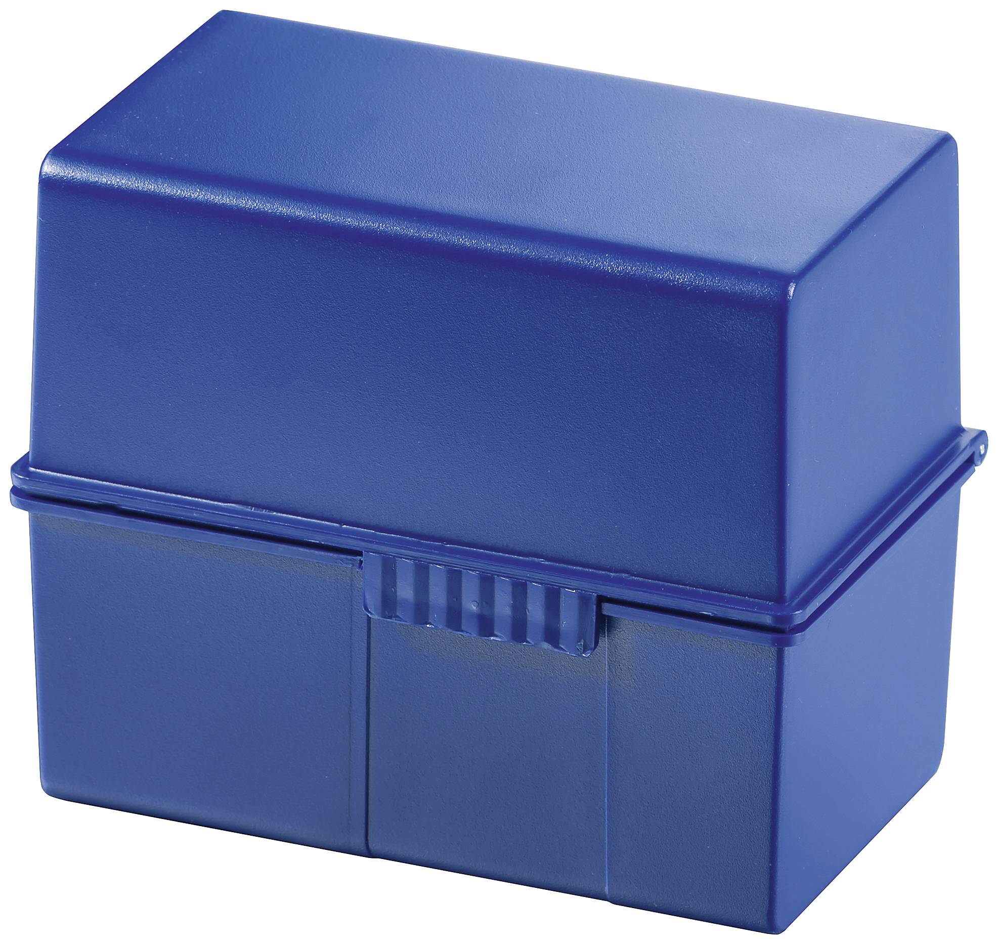 HAN 977-K-14 Karteibox Blau max. Anzahl der Karten: 300 Karten DIN A7 quer Deckel als zusätzlicher Trog nutzbar, inkl. 100 linierten Karten