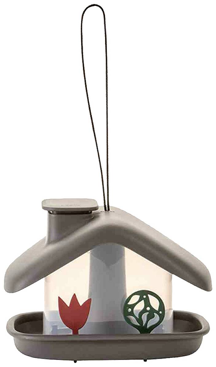 Plastia 1606970124 Vogelfutterhaus Domek anthrazit 1St.