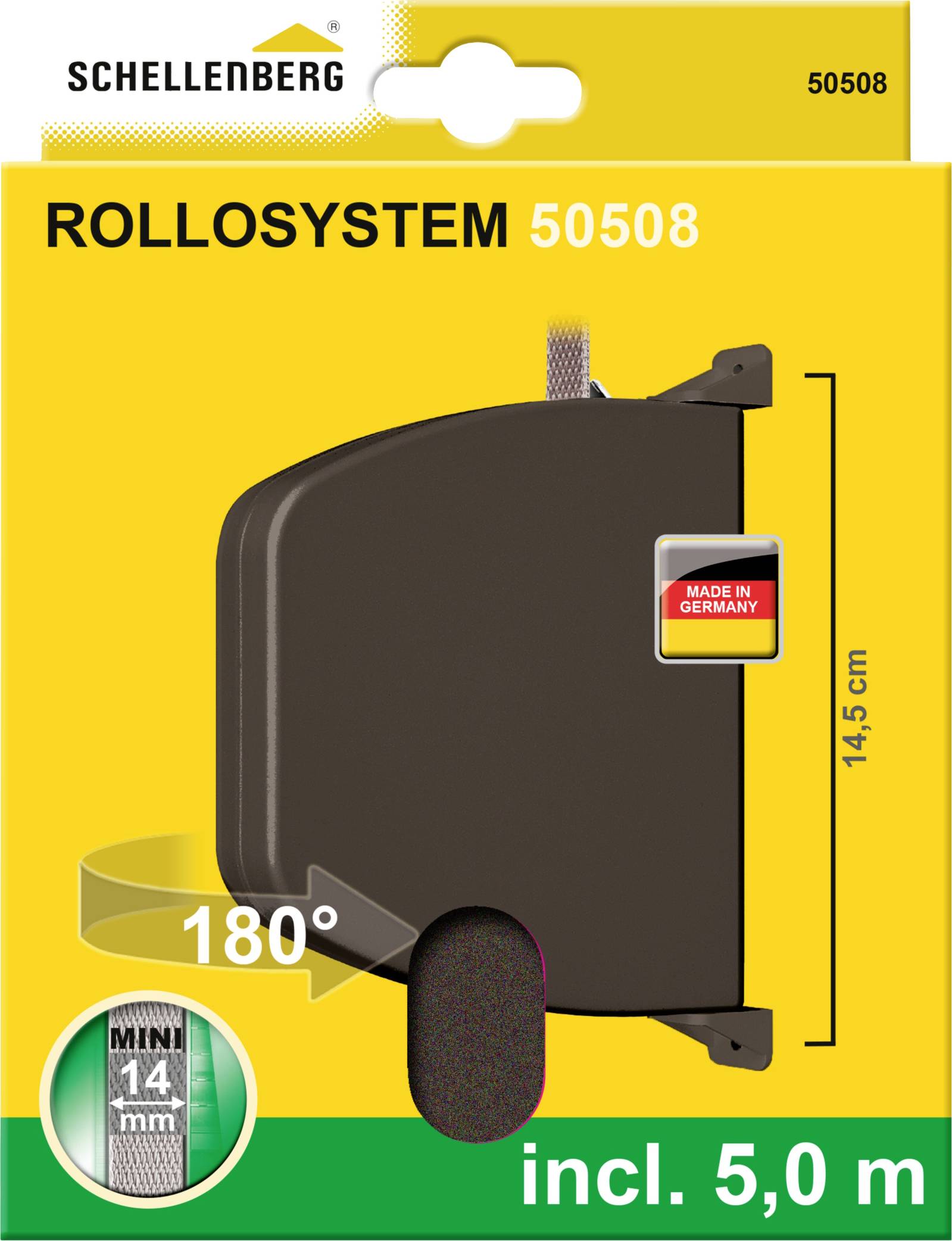 Schellenberg 50508 Gurtwickler Aufputz Passend für (Rollladensysteme) Schellenberg Mini