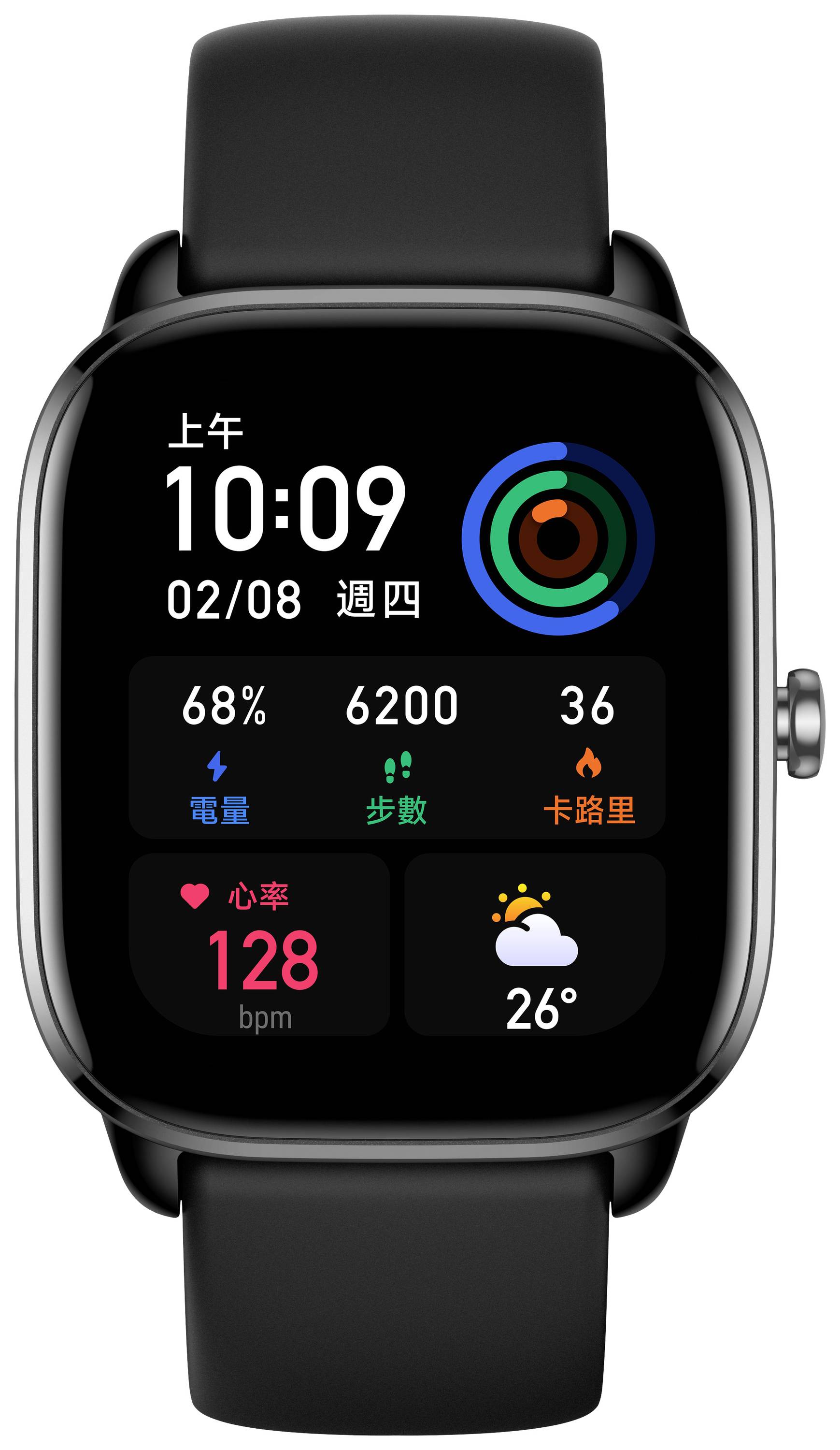 Amazfit GTS 4 Mini Smartwatch 42 mm Schwarz