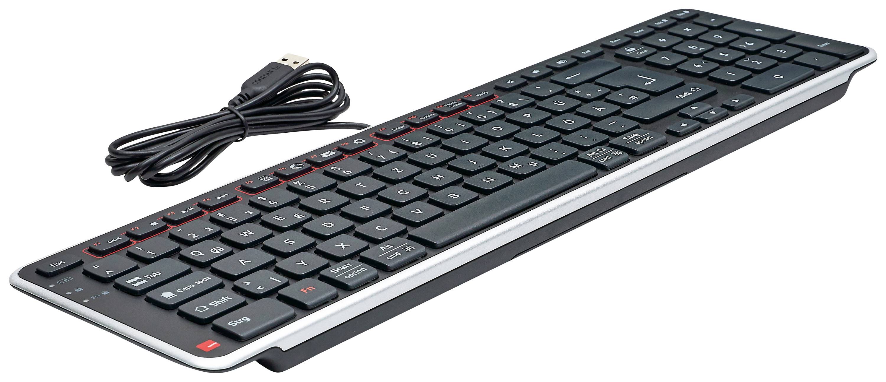 Contour Design Balance Kabelgebunden Tastatur Deutsch, QWERTZ Schwarz