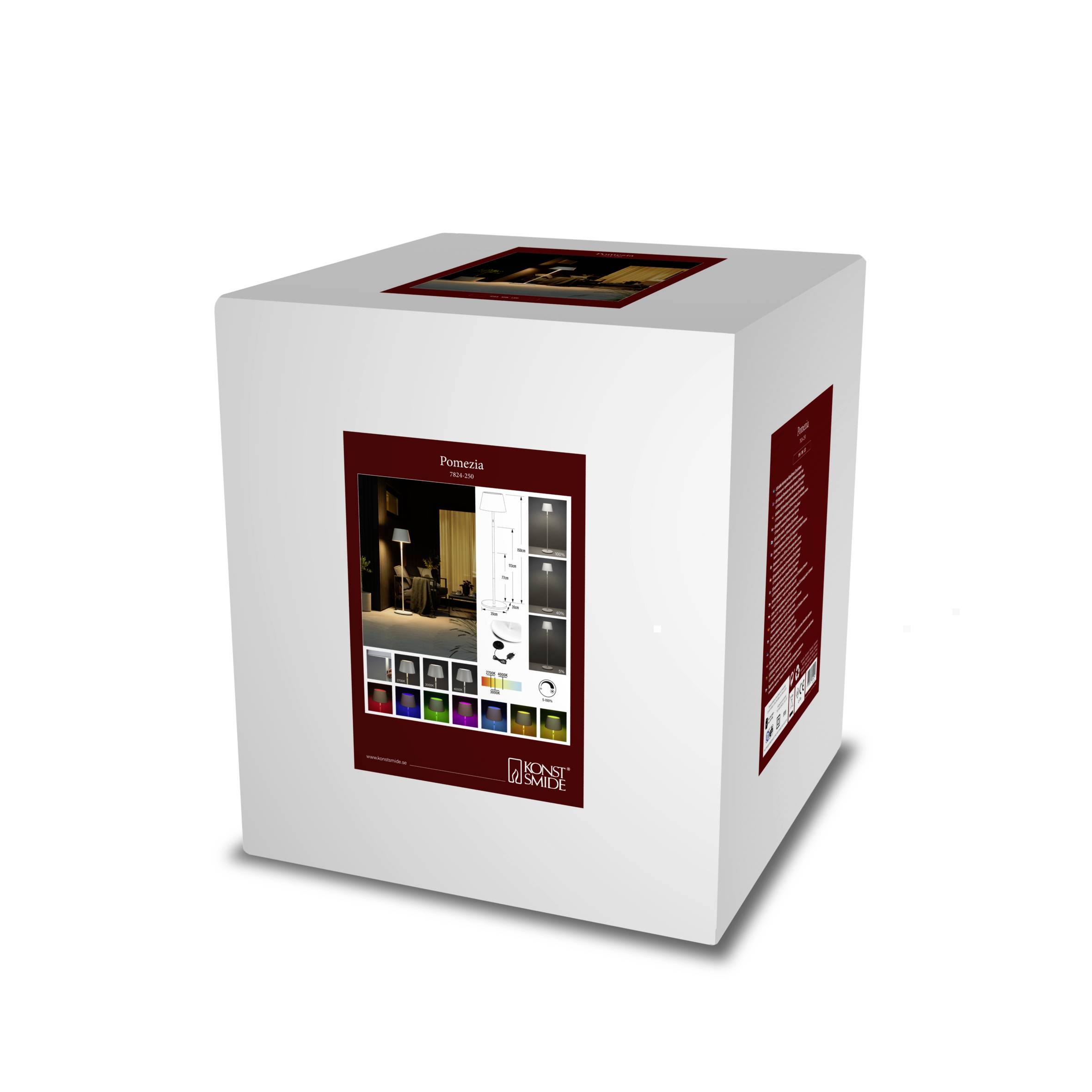 Konstsmide 7824-250 Pomezia weiss LED-Außenstandleuchte LED 15 W Weiß