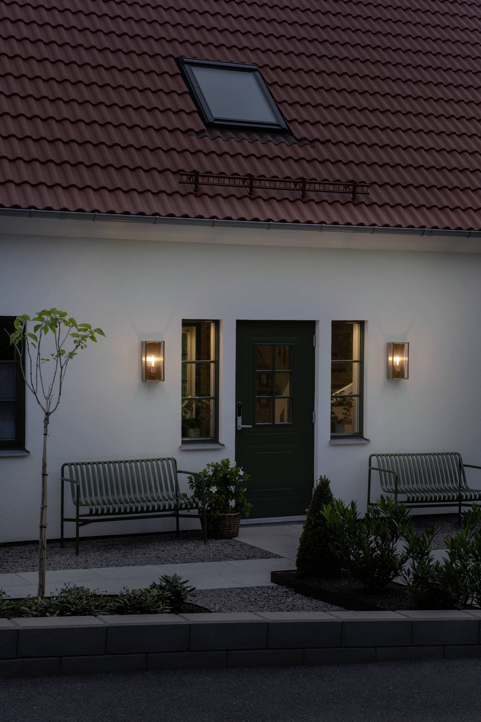 Konstsmide Carpi Messing 7349-800 Außenwandleuchte E27 Messing