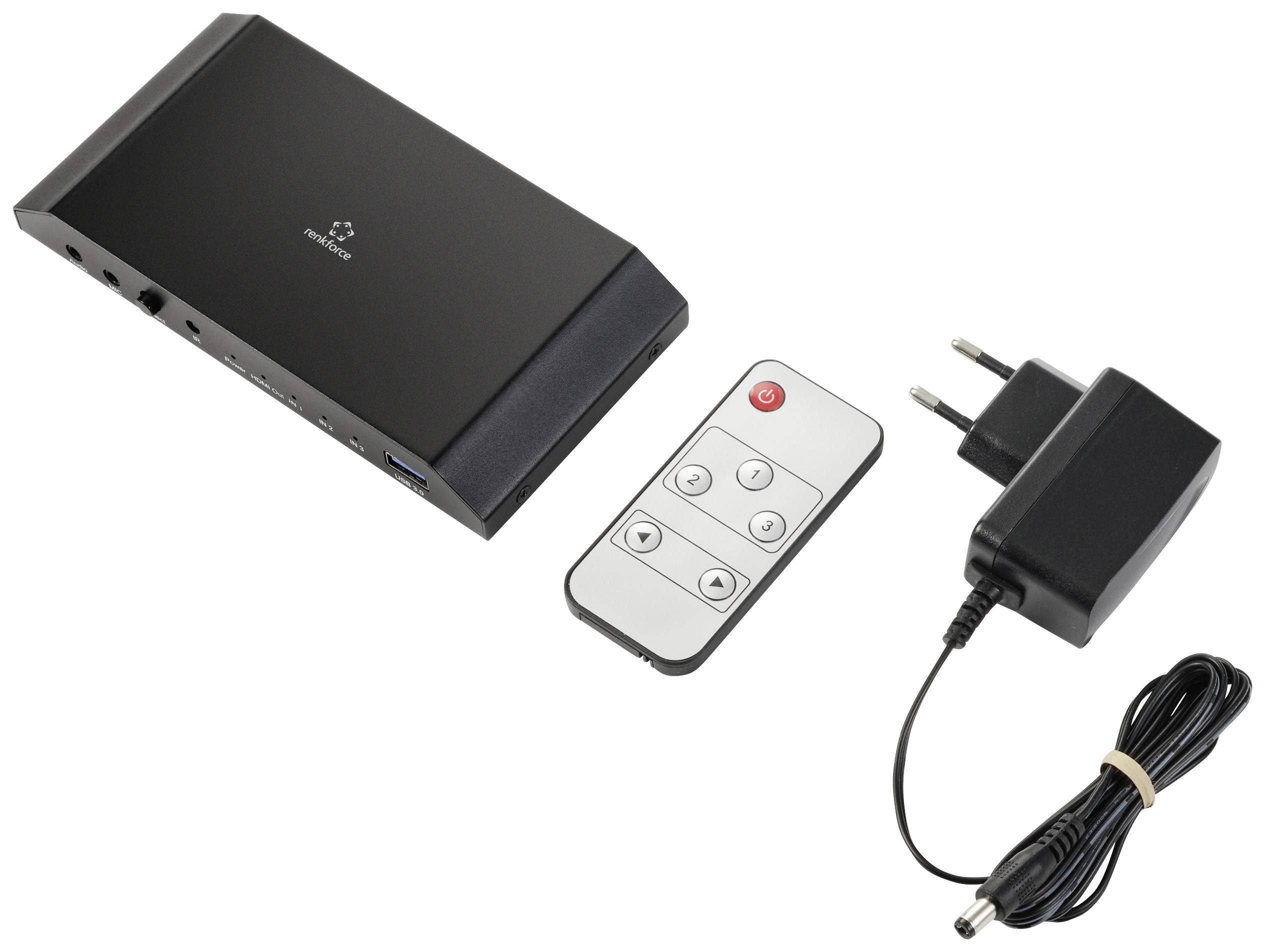 Renkforce RF-HVC-300 3 Port Video Capture System USB Full-HD-Auflösung, Livestream-Funktion