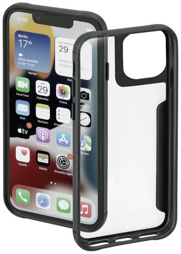 Hama Metallic Frame Cover Apple iPhone 14 Transparent, Schwarz
