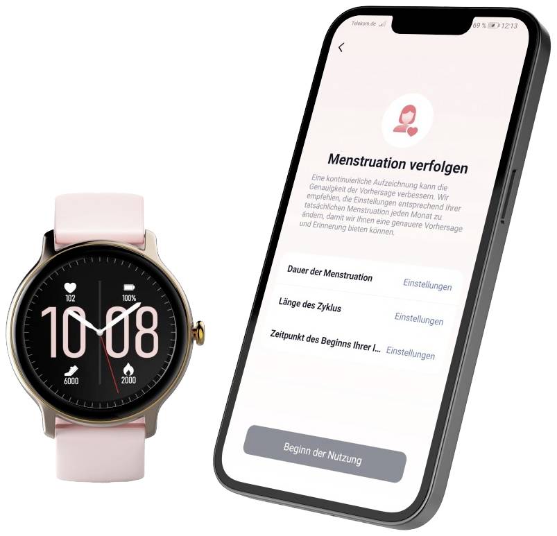 Hama Fit Watch 4910 Smartwatch Rosa