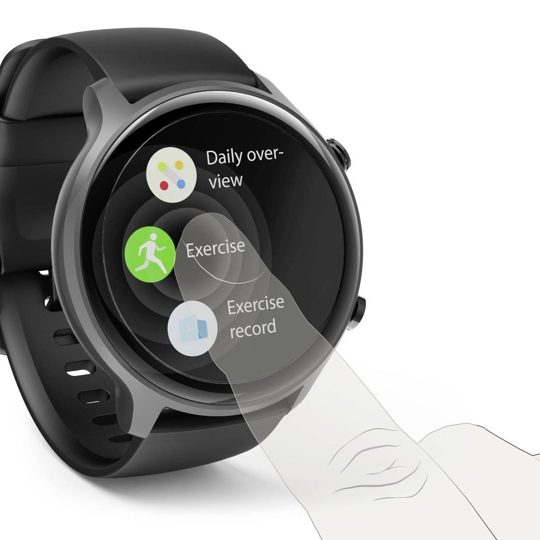 hama 00178610 Smartwatch "Fit Watch 6910", GPS, wasserdicht, Herzfrequenz, Blutsauerstoff