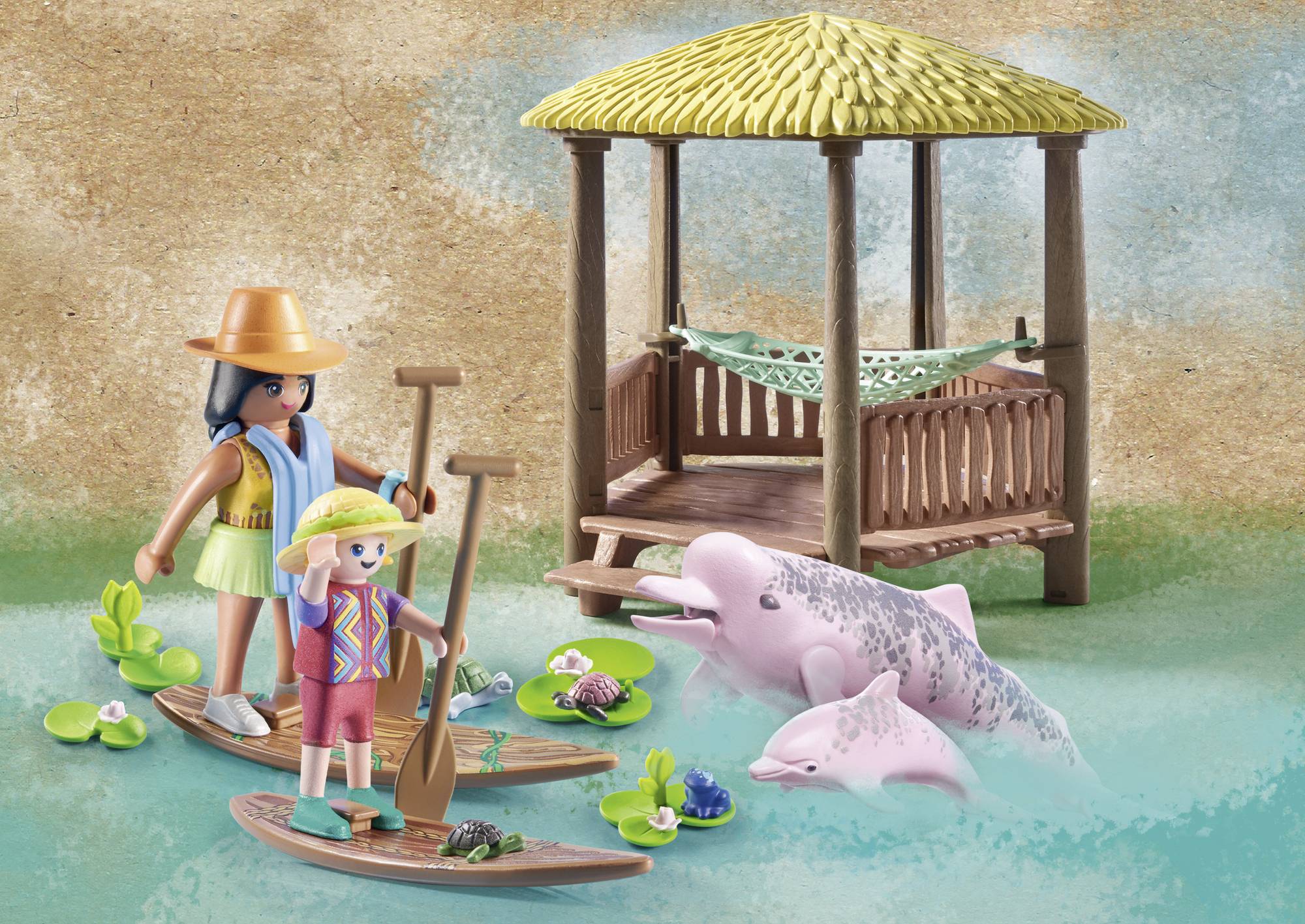 Playmobil® Wiltopia Paddeltour mit den Flussdelfinen 71143