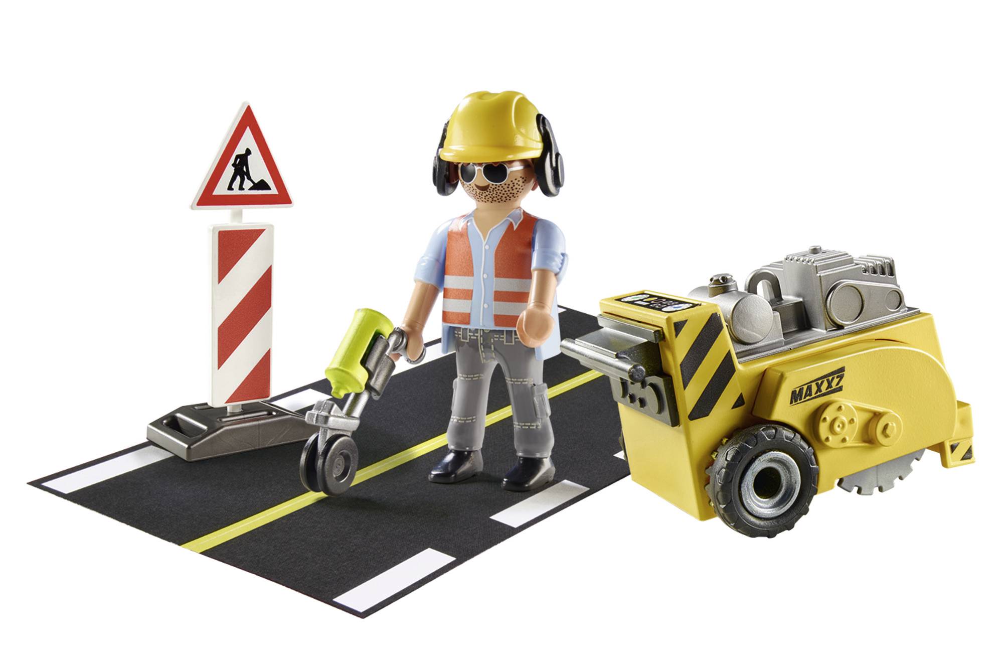 Playmobil® City Action Bauarbeiter mit Kantenfräser 71185
