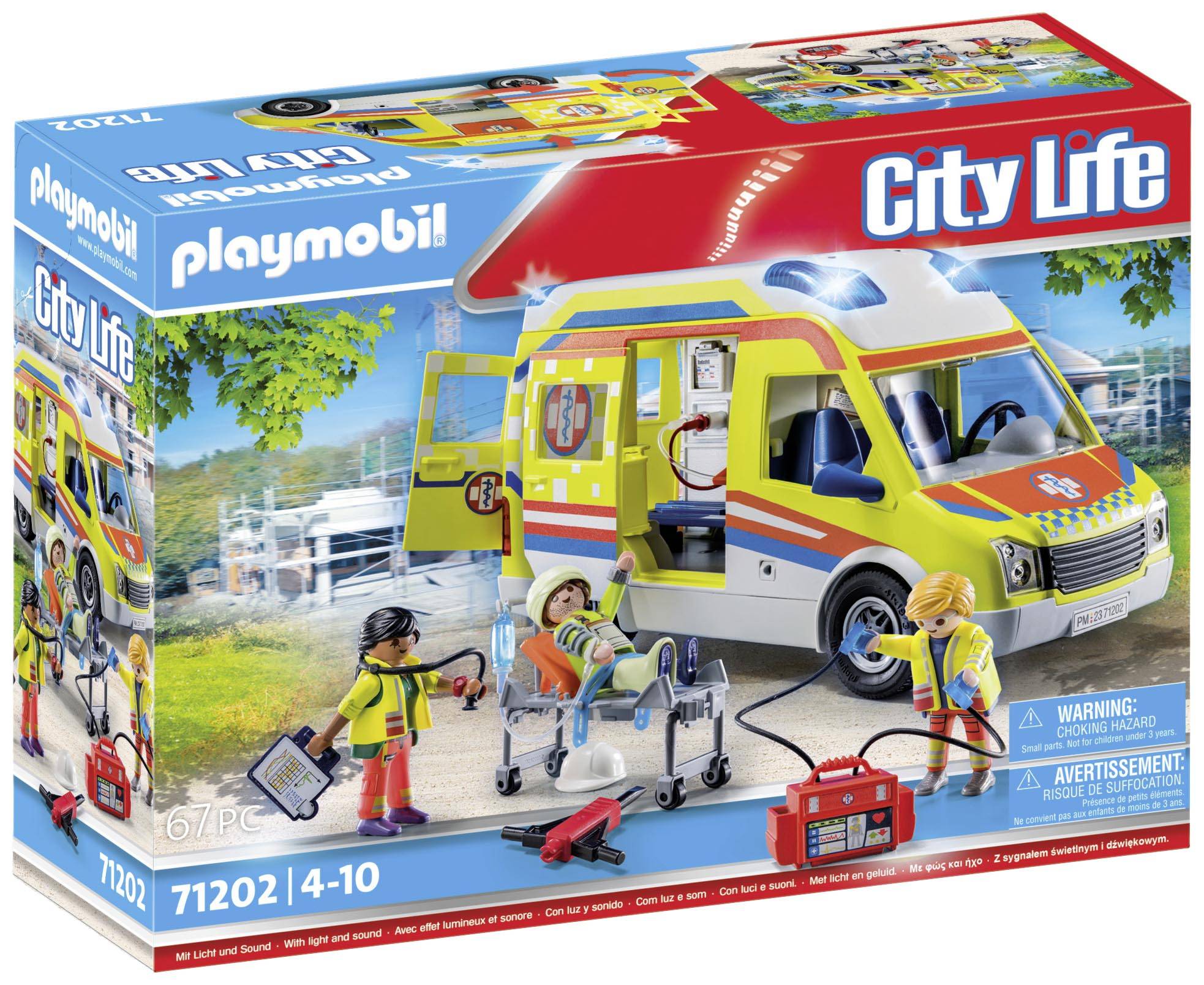 Playmobil® City Life Rettungswagen mit Licht und Sound 71202