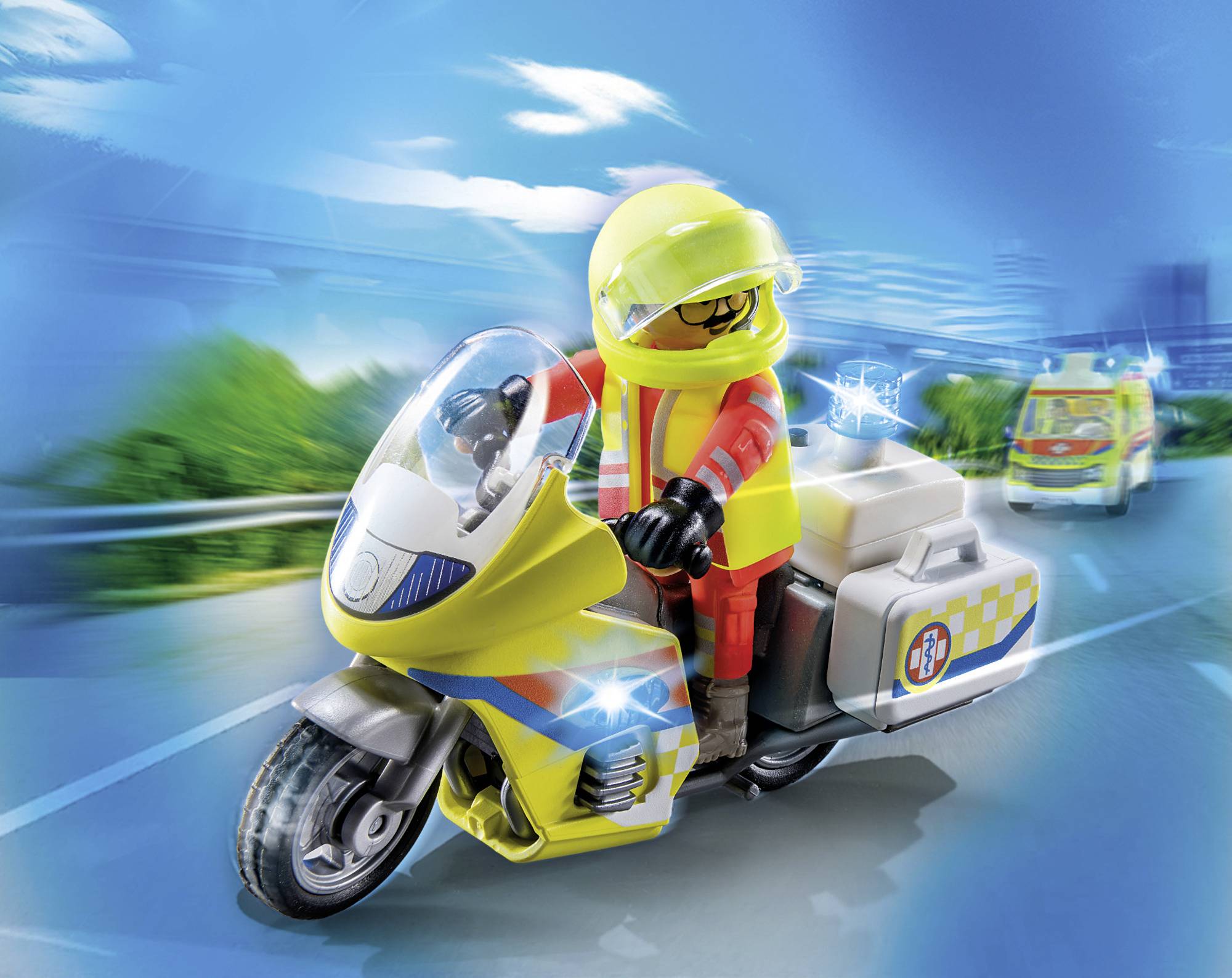 Playmobil® City Life Notarzt-Motorrad mit Blinklicht 71205
