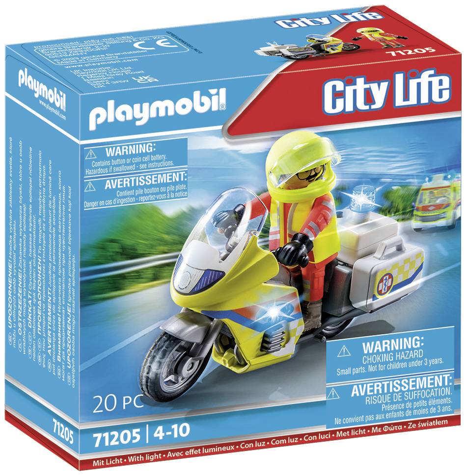 Playmobil® City Life Notarzt-Motorrad mit Blinklicht 71205